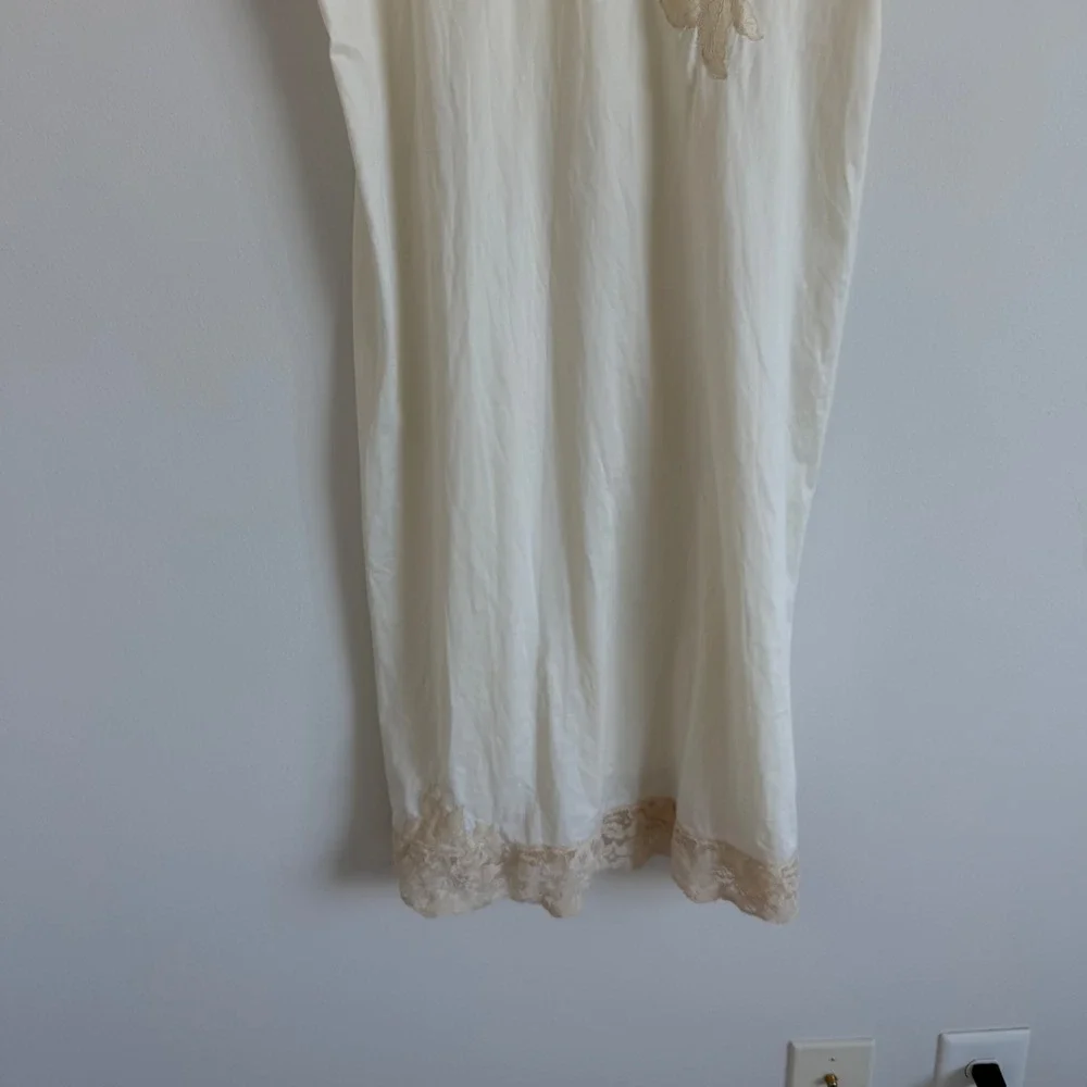 Vintage Vanity Fair Lace Plunge Slip Dress